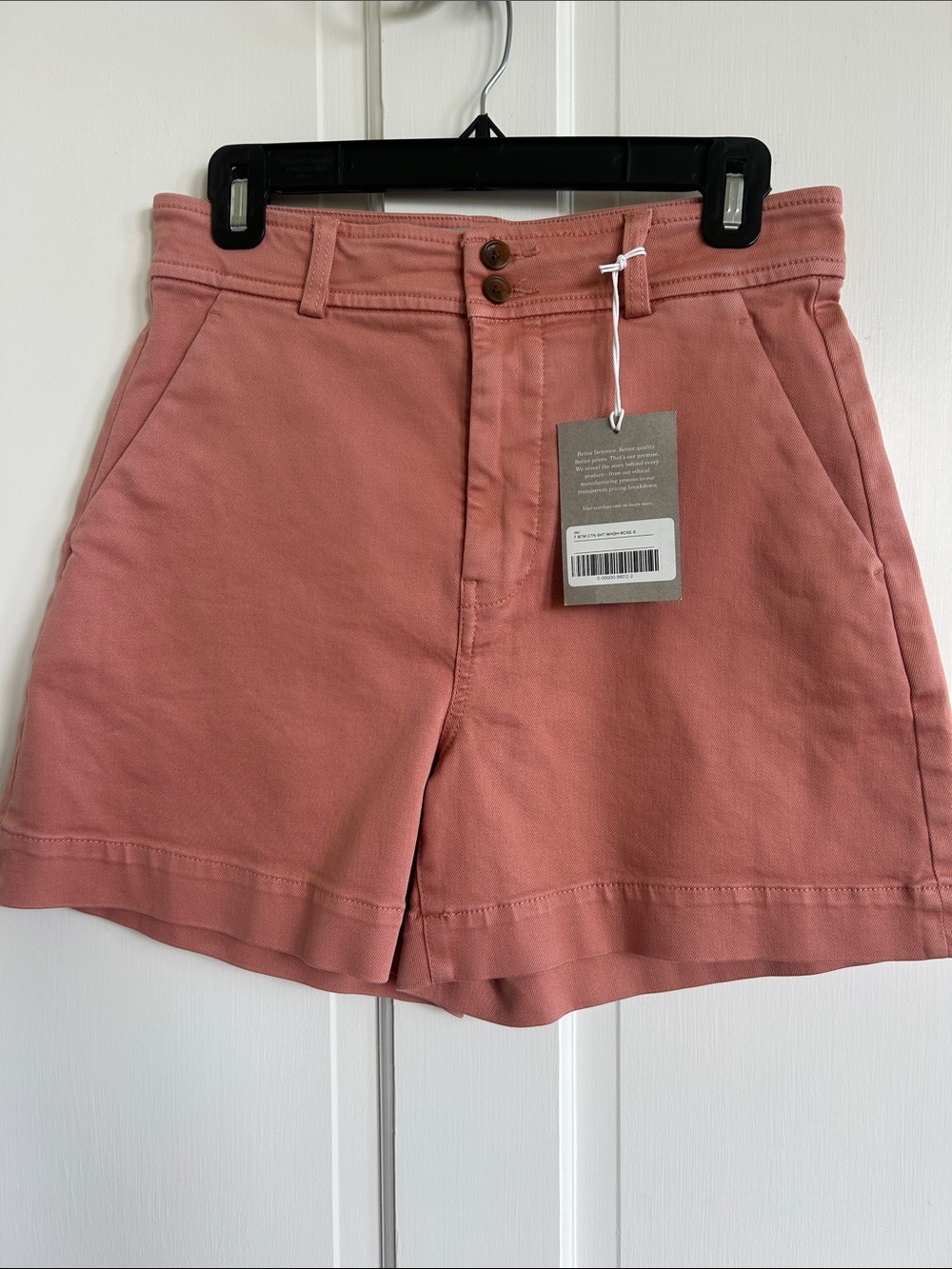 Everlane High-Rise Dusty Rose Shorts
